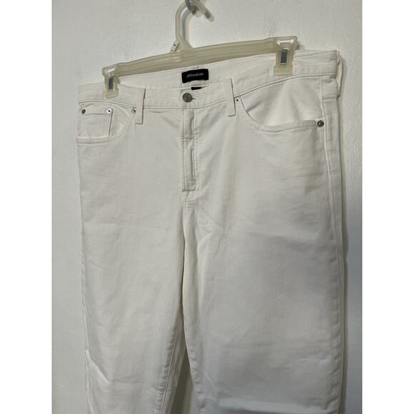 J Crew 9" High Rise Toothpick Jeans Womens Size 32 White Summer Stretch Denim - Picture 2 of 9